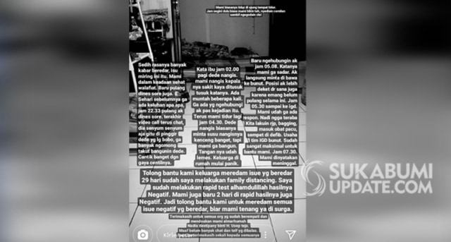 Tangkapan layar tulisan Aditya di akun instagramnya. | Sumber Foto:ISTIMEWA