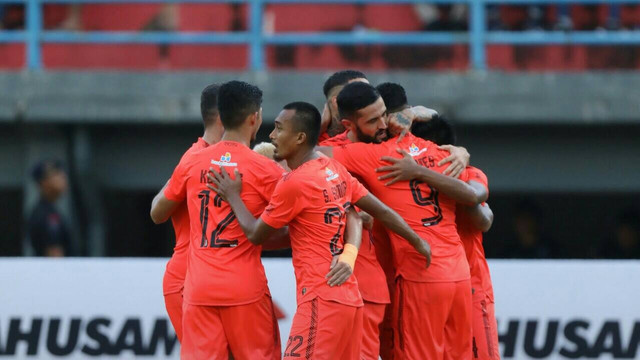 Para pemain Borneo FC di Liga 1 2020. Foto: Dok. Media Borneo FC