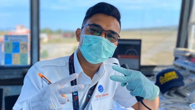 Crisna Leonard, Air Traffic Controller di Palu. Foto: Crisna