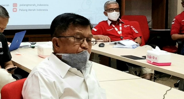 Jusuf Kalla paparkan langkah PMI Tangani Covid 19. Foto: Dok. PMI