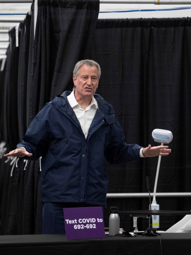 Walikota New York City, Bill de Blasio. Foto: AFP/JOHANNES EISELE