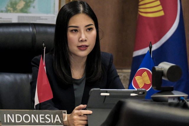 Wamen Parekraf Angela Tanoesoedibjo dalam Special Meeting of the ASEAN Tourism Ministers (M-ATM) on Coronavirus Disease 2019 (COVID-19) Foto: Dok. Kemenparekraf