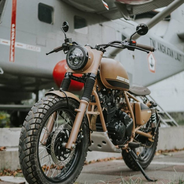 Yamaha Scorpio kustom Royal Enfield. Foto: dok. GDZH Custom Cycle