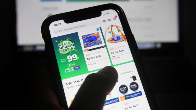 Aplikasi Tokopedia. Foto: Puspa Perwitasari/ANTARA FOTO