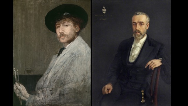 James McNeill Whistler (jas putih) dan Frederick Richards Leyland | Commons Wikimedia