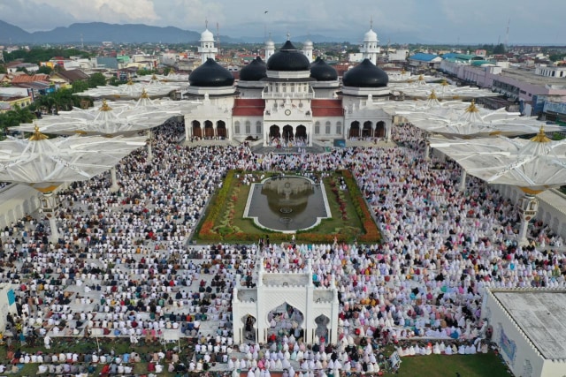 Masjid Raya Baiturrahman Banda Aceh saat Idul Fitri 1440 H, Foto: Abdul Hadi/acehkini