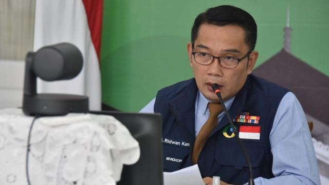 Ridwan Kamil memberikan keterangan pers di Gedung Pakuan, Bandung.  Foto: Dok. Humas Pemprov Jawa Barat