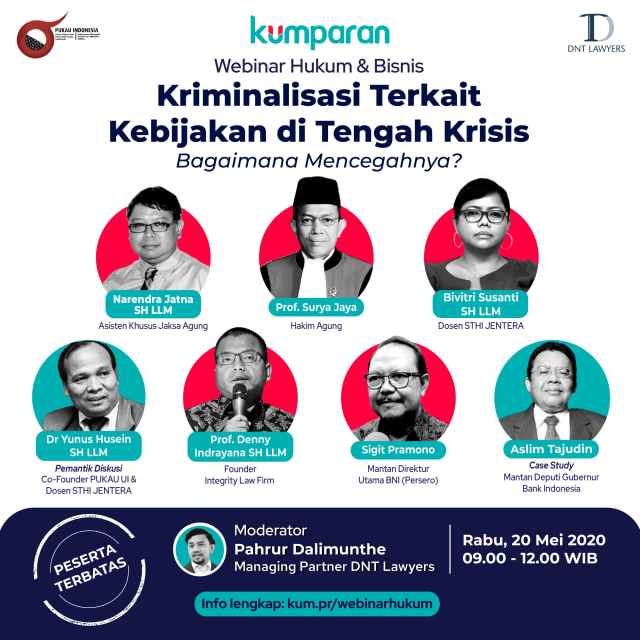 Webinar Hukum x DNT Lawyer. Foto: kumparan