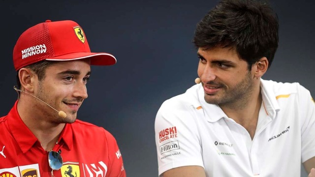 Pebalap Formula 1, Charles Leclerc dan Carlos Sainz. Foto: Twitter: F1
