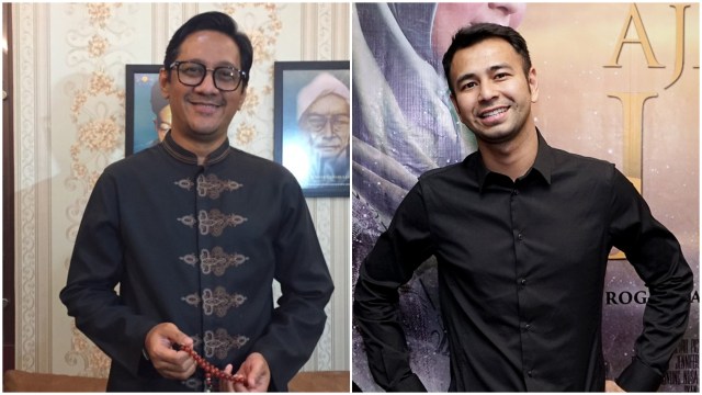 Andre Taulany dan Raffi Ahmad. Foto: Kolase Giovanni/kumparan