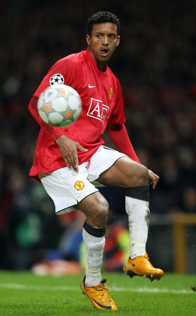 Luis Nani berkostum Manchester United. Foto: AFP/ANDREW YATES
