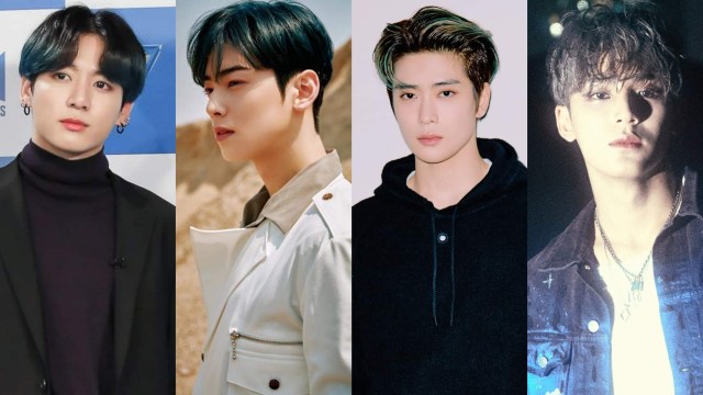 Jungkook, Cha Eunwoo, Jaehyun, dan Mingyu. Foto: Facebook BTS, Astro, NCT127, Seventeen 