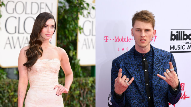 Megan Fox dan Machine Gun Kelly. Foto: AFP/FREDERIC J. BROWN, MARK RALSTON