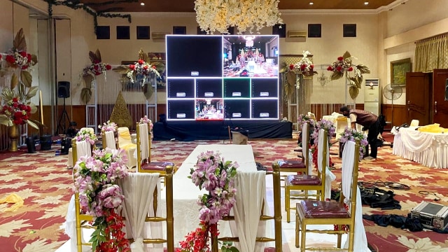 Suasana di lokasi pelaksanaan virtual wedding di Yogyakarta. Foto: Dok. Yurry Apreto