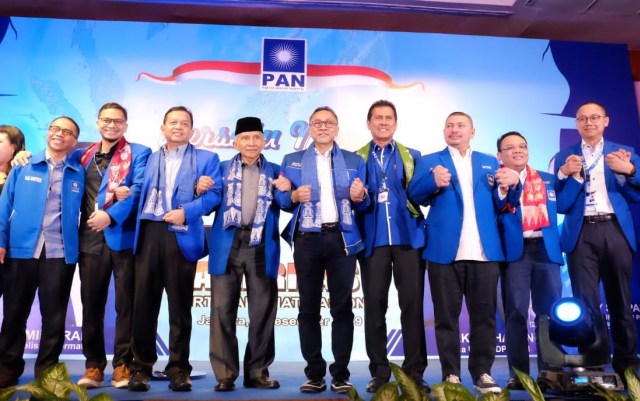 Rakernas V PAN di Hotel Millenium, Jakarta, Sabtu (7/12/2019)