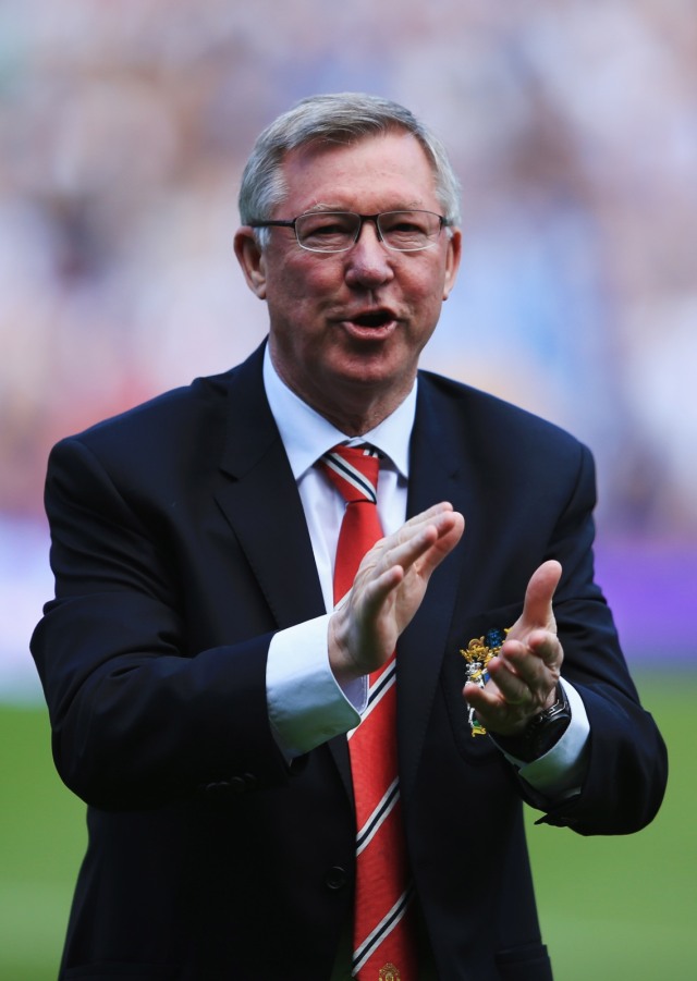 Sir Alex Ferguson jelang pertandingan ke-1.500 bersama Manchester United, yang juga merupakan pertandingan terakhirnya. Foto: Getty Images/Richard Heathcote