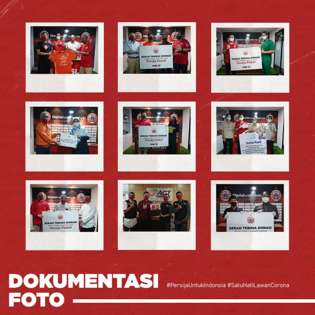 Persija donasi untuk penanganan COVID-19. Foto: Dok. Media Persija