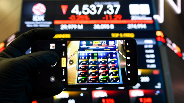 Ilustrasi pergerakan saham. Foto: ANTARA FOTO/M Risyal Hidayat