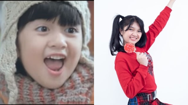 Afiqah dulu dan sekarang. Foto: Instagram/@jkt48.afiqaah dan @parawiraindonesia