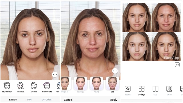 Aplikasi FaceApp. Foto: FaceApp