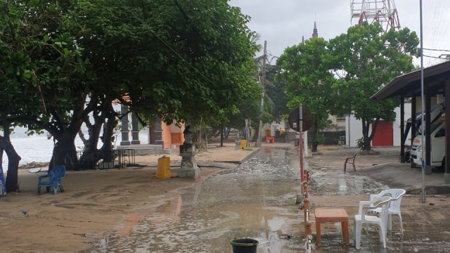 Ilustrasi banjir rob di kawasan Pantai Kuta, Bali. Foto: Dok. Istimewa