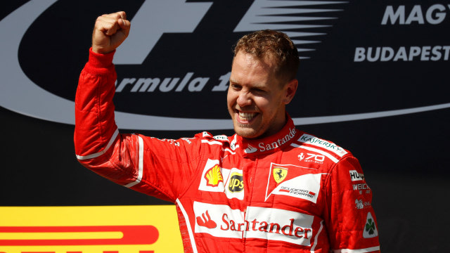 Sebastian Vettel ketika berseragam Ferrari.(Foto: REUTERS/Laszlo Balogh)