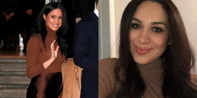 Tampilan Christine Primrose yang disebut mirip Meghan Markle. Foto: AFP/ Instagram