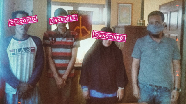 Mereka digerebek warga saat hendak melakukan hubungan badan bertiga alias threesome. Foto: Ist