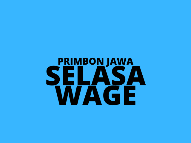 Primbon Jawa Selasa Wage. Dok: pribadi