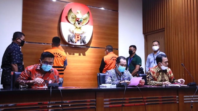 Konferensi pers penangkapan DPO KPK, Eks sekretaris MA Nurhadi. Foto: Dok. Humas KPK