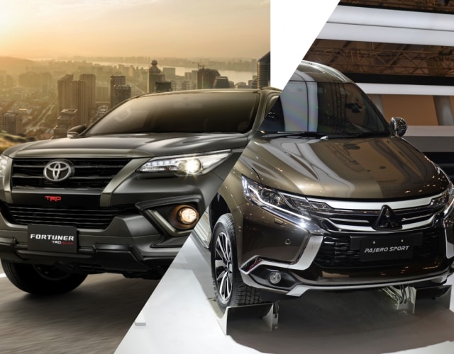 Pertarungan seru antara Mitsubishi Pajero Sport vs Toyota Fortuner Januari-April 2020. Foto: Ghulam Muhammad Nayazri