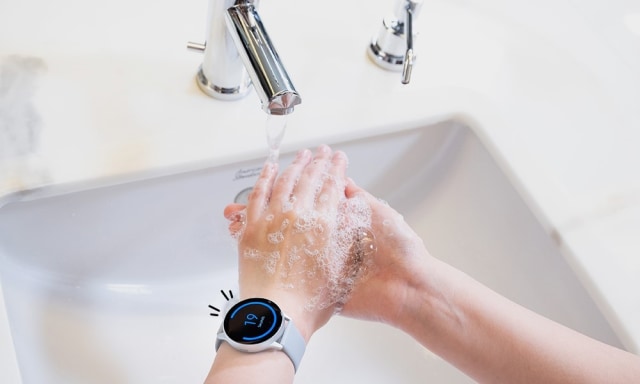 Ilustrasi cuci tangan pakai aplikasi Samsung Hand Wash. Foto: Samsung