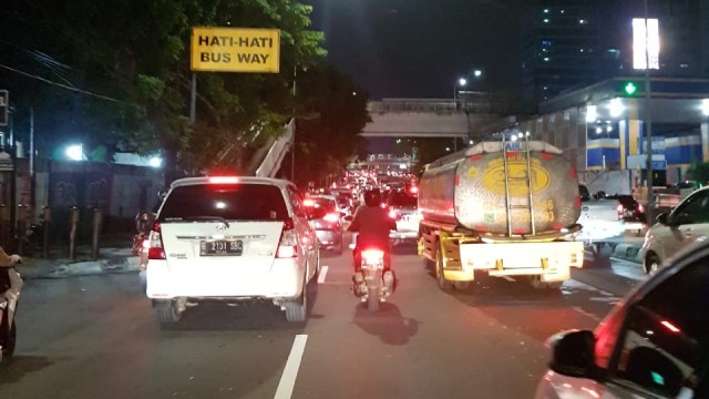 Kepadatan lalu lintas Jakarta pada jam pulang kantor saat PSBB Transisi. Foto: Istimewa
