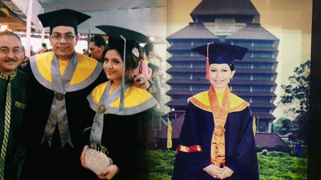 Artis unggah foto saat momen wisuda. Foto: Instagram/@tasyakamila & @itsrossa910