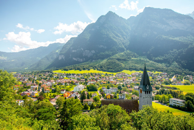 Panorama indahanya pegunungan di Liechtenstein Foto: Shutter Stock