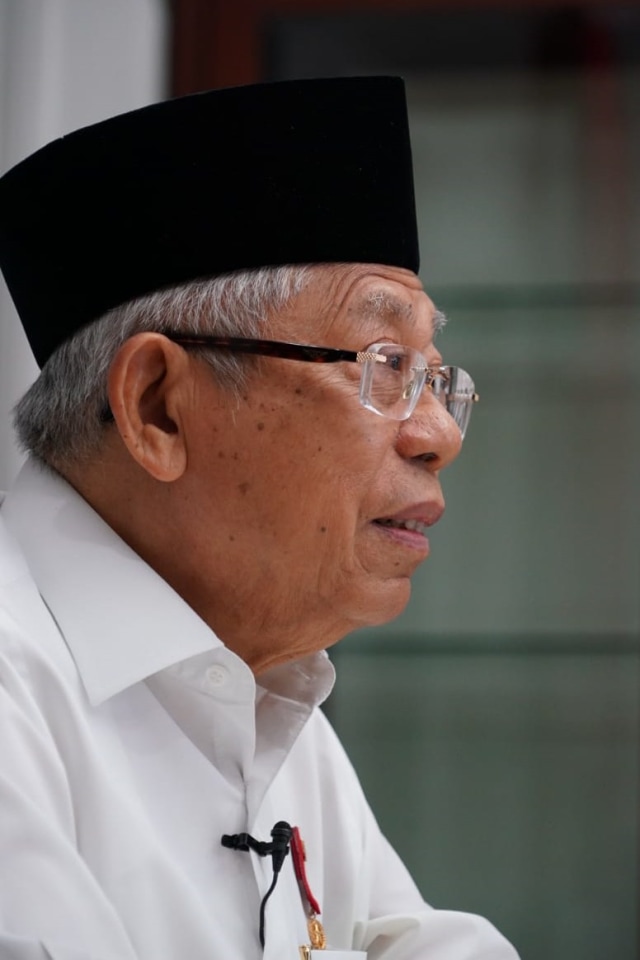 Wakil Presiden Ma'ruf Amin membuka Rakornas Daring KPAI. Foto: KIP Setwapres