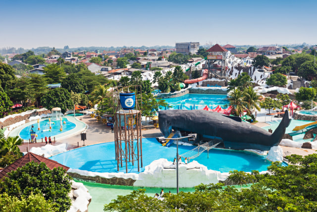 Lanskap Snowbay di Jakarta Timur dari ketinggian Foto: Shutterstock