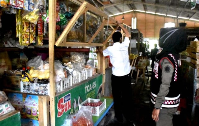 Pasar Krempyeng di Gresik Kota ditutup