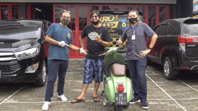 Vespa klasik milik Andre Taulany. Foto: Scooter VIP