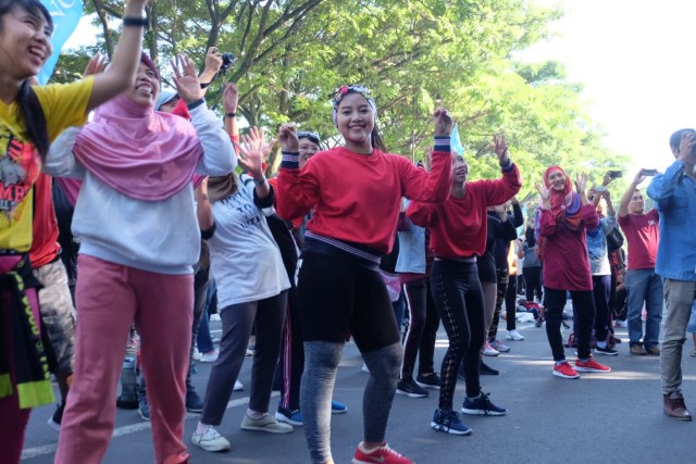 Suasana Car Free Day di Kota Malang sebelum ditutup karena pandemi. Foto: rizal adhi pratama