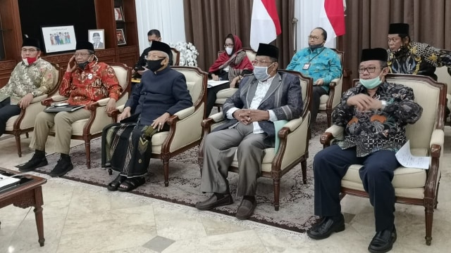 Diskusi Wapres Ma'ruf Amin dengan NU, Muhammadiyah, dan MUI terkait penundaan pembahasan RUU HIP. Foto: Dok. Setwapres