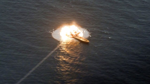 Ilustrasi serangan di Teluk Oman. Foto: WANA (West Asia News Agency) via REUTERS