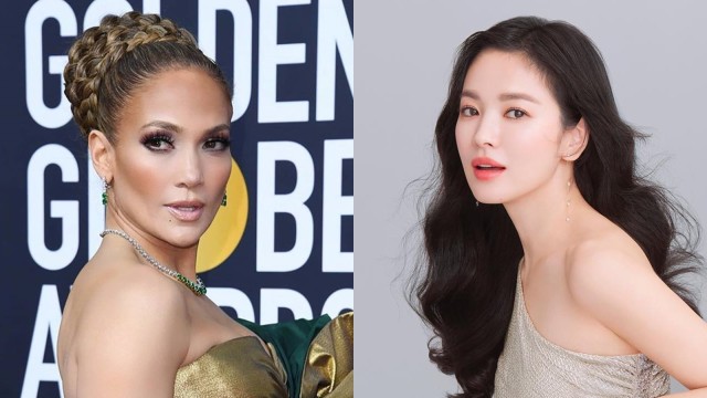 Jennifer Lopez dan Song Hye Kyo. Foto: Instagram/@kyo1122, @scottbarnes68