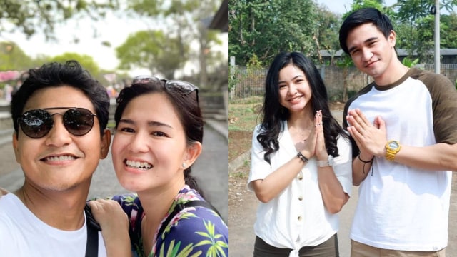 Masayu Clara, Qausar Harta, Adinda Azani, Adhitya Alkatiri Foto: Instagram: @masayuclara dan @adhityaalkatiri29