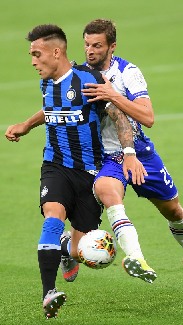 Inter Milan vs Sampdoria di San Siro, Milan, Italia - 21 Juni 2020. Foto: Daniele Mascolo/REUTERS