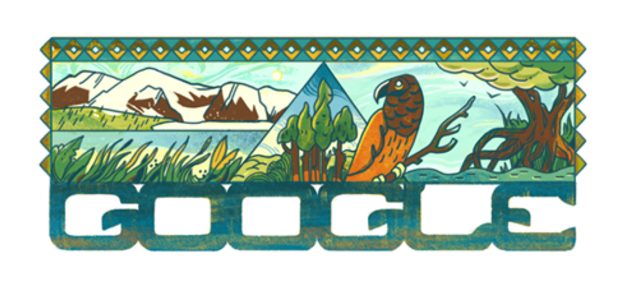 Google Doodle Taman Nasional Lorentz. Foto: screenshot