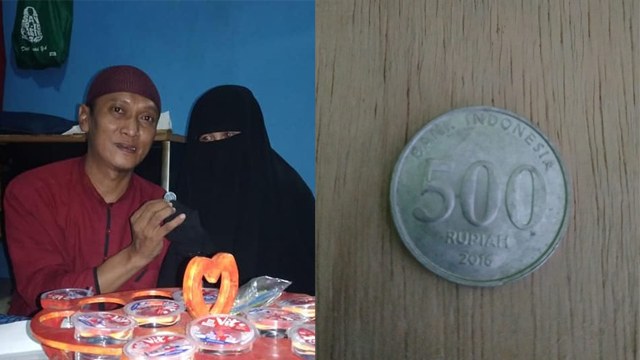 Arya menikahkan pengantin dengan mahar 500 rupiah. (Foto: Arya Saun Jaya/Facebook)