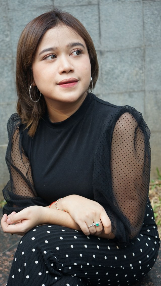 Penyanyi Brisia Jodie saat ditemui di kawasan Tendean, Jakarta, Jumat, (26/6). Foto: Ronny