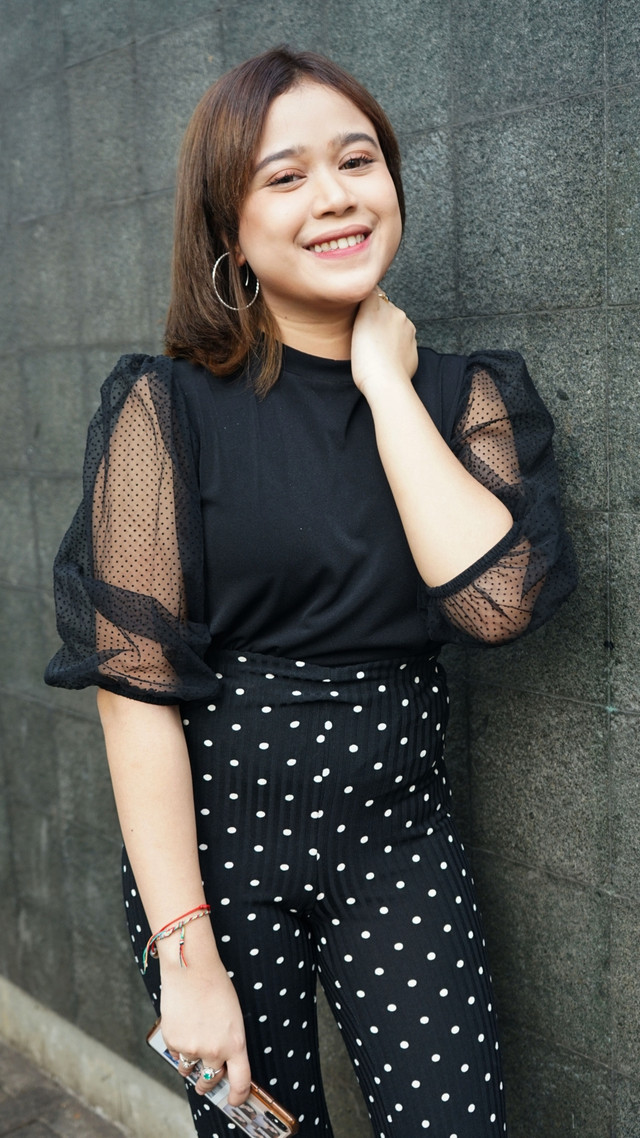 Penyanyi Brisia Jodie saat ditemui di kawasan Tendean, Jakarta, Jumat, (26/6). Foto: Ronny