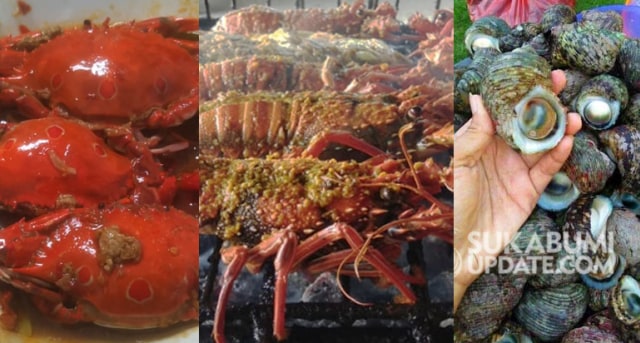 Olahan makanan laut atau seafood dari pesisir selatan Kabupaten Sukabumi. | Sumber Foto:Istimewa